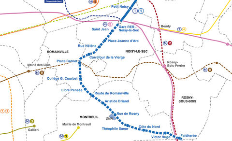 Les travaux du Tramway T1 continuent sur la Place Carnot