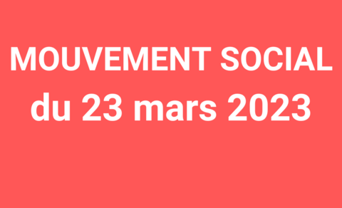 Mouvement social du 23 mars 2023